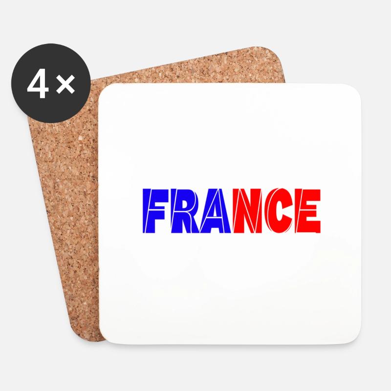 france - Untersetzer (4er-Set) - Weiß
