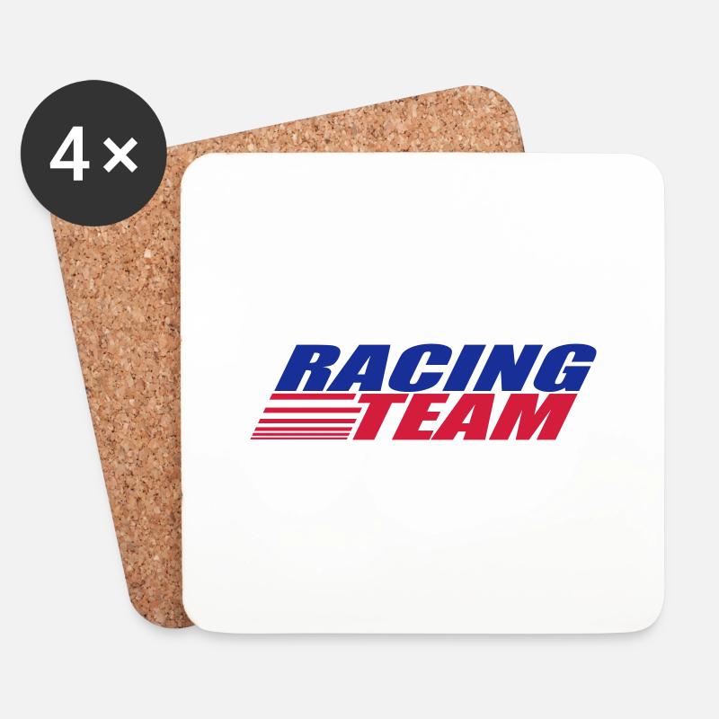 Racing Team - Untersetzer (4er-Set) - Weiß