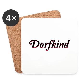 dorfkind - Untersetzer (4er-Set) - Weiß - Vorne