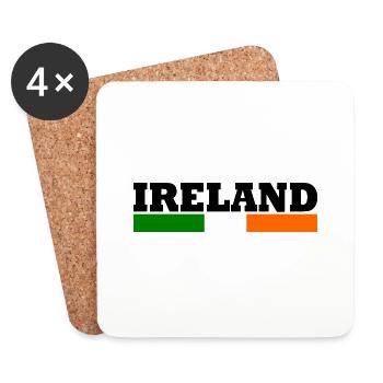 Coole Irlande drapeau - Dessous de verre (lot de 4) - blanc - Devant
