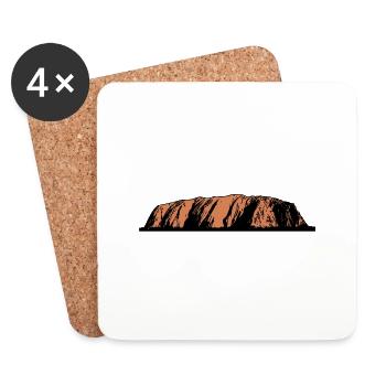 Ayers Rock - Australia - Coasters (set of 4) - white - Front
