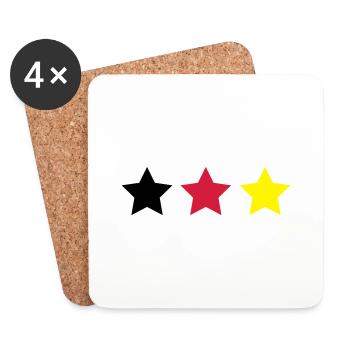 german_stars - Untersetzer (4er-Set) - Weiß - Vorne