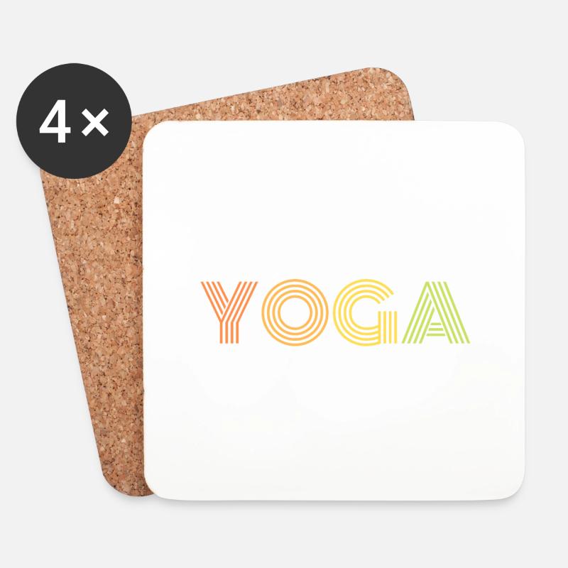 Yoga - Untersetzer (4er-Set) - Weiß