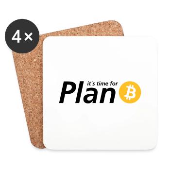 Time for plan B - Untersetzer (4er-Set) - Weiß - Vorne