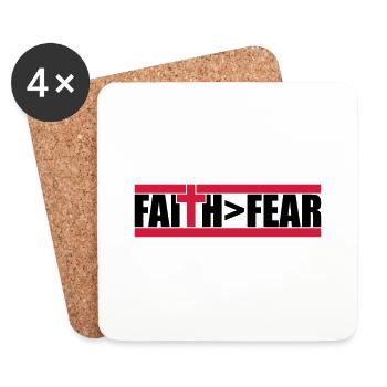 God Faith Bigger - Coasters (set of 4) - white - Front