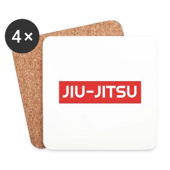 Jiu Jitsu brésilien (BJJ) Surpassant - Dessous de verre (lot de 4) - blanc - Devant