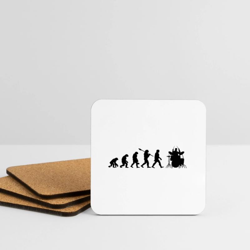 Evolution Drummer Player Gift Drummer Coasters (set of 4)