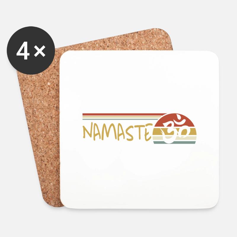 Namaste - Untersetzer (4er-Set) - Weiß
