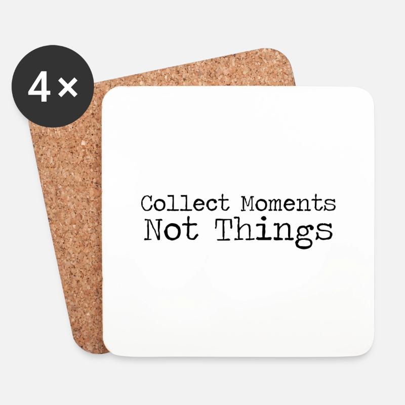 Collect Moments Not Thing - Untersetzer (4er-Set) - Weiß