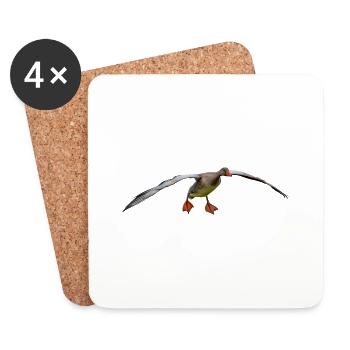 bird - Coasters (set of 4) - white - Front