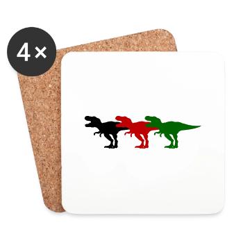 Dinosaur - Coasters (set of 4) - white - Front