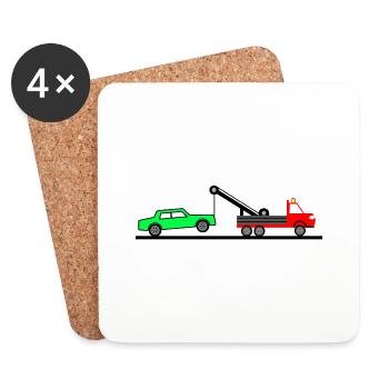 Tow truck - Coasters (set of 4) - white - Front