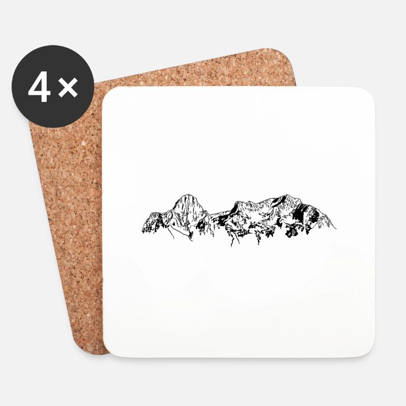 Totes Gebirge, Spitzmauer, Priel, Oberösterreich - Untersetzer (4er-Set) - Weiß