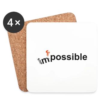 impossible 2 - Coasters (set of 4) - white - Front