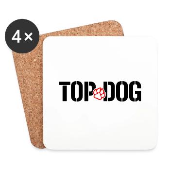Colors can be changed | Top Dog - Best Dog TOPDOG - Coasters (set of 4) - white - Front