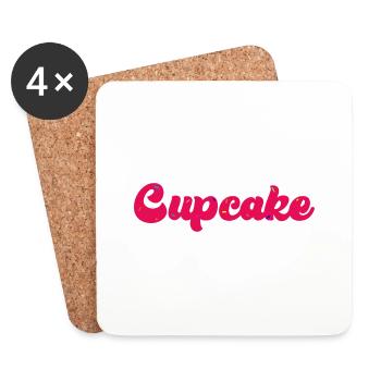 CUPCAKE MelleCat - Dessous de verre (lot de 4) - blanc - Devant
