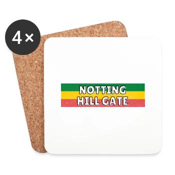 Notting Hill Gate Train Station - Coasters (set of 4) - white - Front