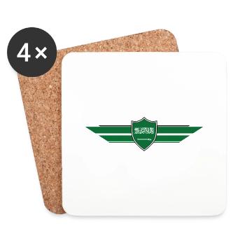 Saudi Arabia Fan World Cup - Coasters (set of 4) - white - Front
