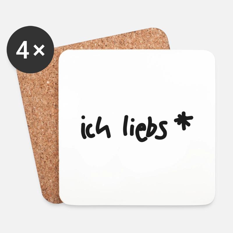 ich liebs - Untersetzer (4er-Set) - Weiß