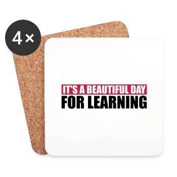 beautiful day for learning - Coasters (set of 4) - white - Front