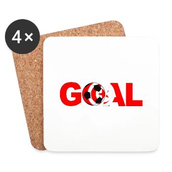 Football Goal Tunisia - Coasters (set of 4) - white - Front
