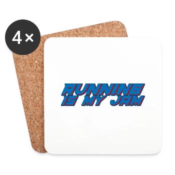 Running Is My Jam 2 - Untersetzer (4er-Set) - Weiß - Vorne