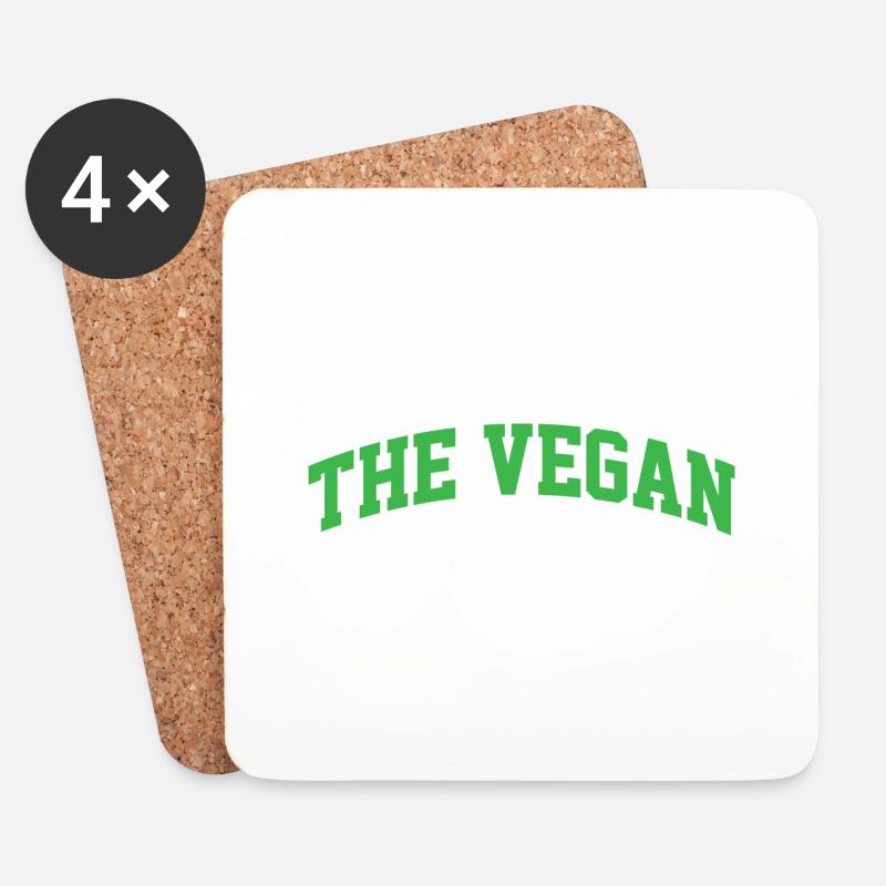 The Vegan - Untersetzer (4er-Set) - Weiß