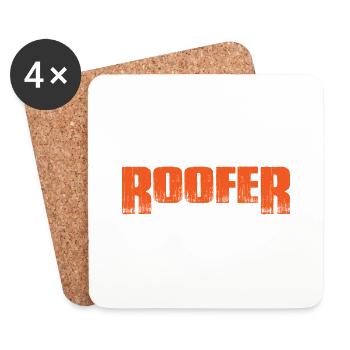 Roofer We Nail In Every Position 4 - Untersetzer (4er-Set) - Weiß - Vorne
