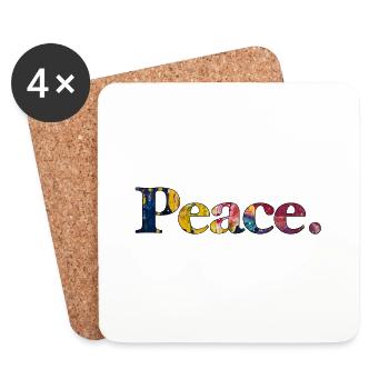 Frieden Peace - Coasters (set of 4) - white - Front