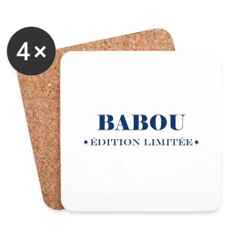 Edition limitée babou - Dessous de verre (lot de 4) - blanc - Devant