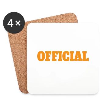 Official Pooper Scooper 33 - Untersetzer (4er-Set) - Weiß - Vorne