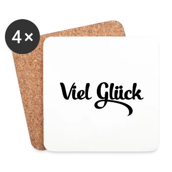 Viel Glück - Coasters (set of 4) - white - Front
