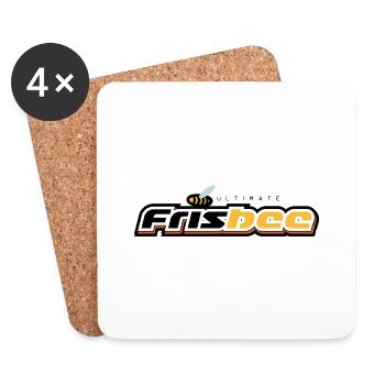 Ultimate Frisbee Biene - Untersetzer (4er-Set) - Weiß - Vorne