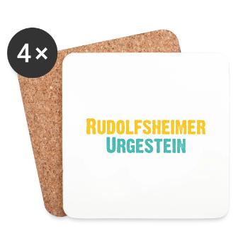 Rudolfsheimer Urgestein Wien Österreich Spruch - Untersetzer (4er-Set) - Weiß - Vorne