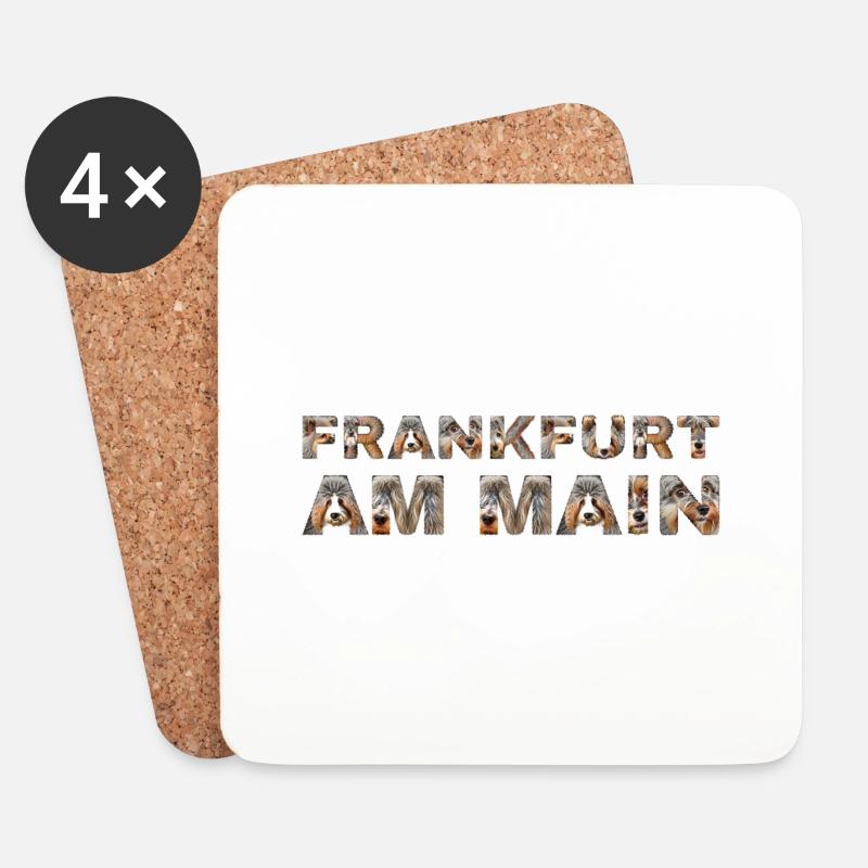Frankfurt am Main Hund - Untersetzer (4er-Set) - Weiß