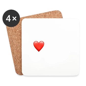 I love Skifahren - Untersetzer (4er-Set) - Weiß - Vorne