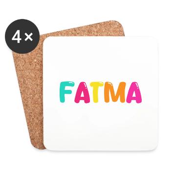Name - Fatma - Coasters (set of 4) - white - Front