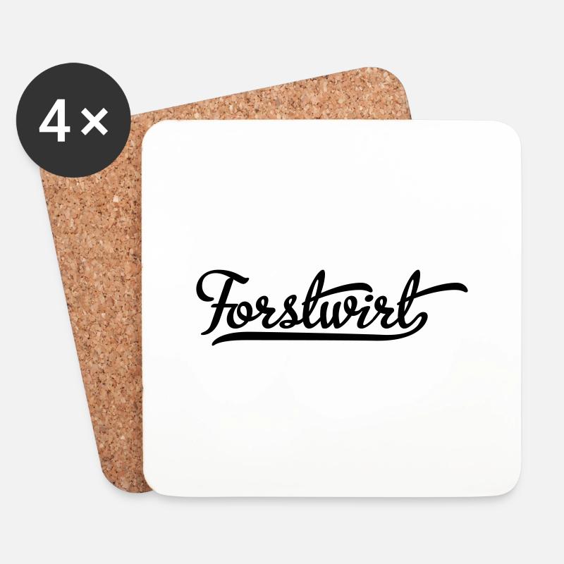 Forstwirt - Untersetzer (4er-Set) - Weiß