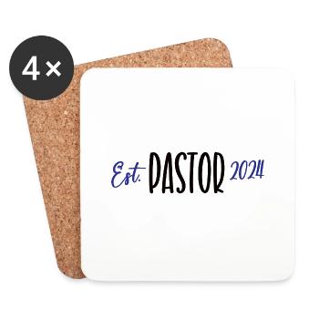 2024 Pastor Dankeschön Arbeit Beruf Kirche Glaube - Untersetzer (4er-Set) - Weiß - Vorne