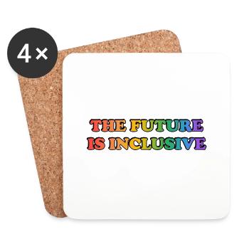 The Future Is Inclusive Gay Pride - Coasters (set of 4) - white - Front