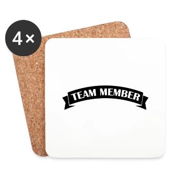Team Member - Coasters (set of 4) - white - Front