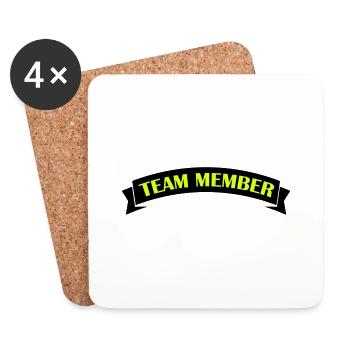 Team Member - Coasters (set of 4) - white - Front