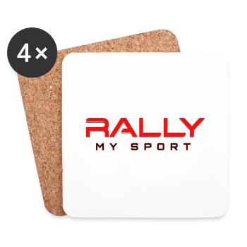 Rally my Sport 2 rot schwarz - Untersetzer (4er-Set) - Weiß - Vorne