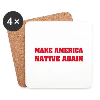 american native, deadly day, apache - Untersetzer (4er-Set) - Weiß - Vorne