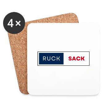 Ruck-Sack-Franzos - Untersetzer (4er-Set) - Weiß - Vorne