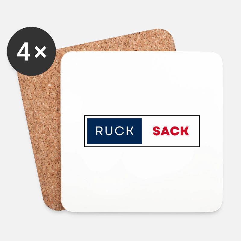 Ruck-Sack-Franzos - Untersetzer (4er-Set) - Weiß