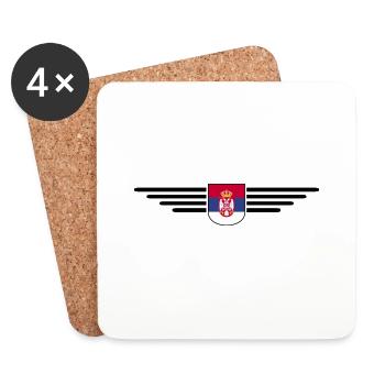 Serbien Design – Stolz und Leidenschaft - Untersetzer (4er-Set) - Weiß - Vorne