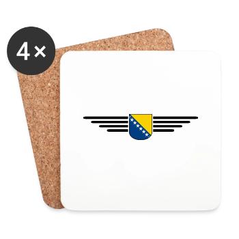 Bosnia & Herzegovina T-Shirt - Coasters (set of 4) - white - Front