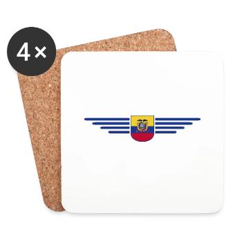 Ecuador Fans T-Shirt Design - Coasters (set of 4) - white - Front