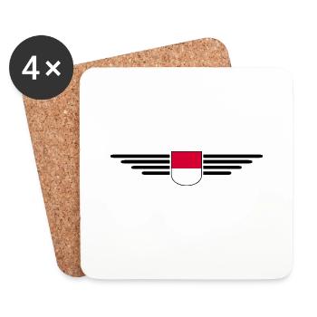 Monaco Design – Le style pour les fans de la Principauté - Dessous de verre (lot de 4) - blanc - Devant